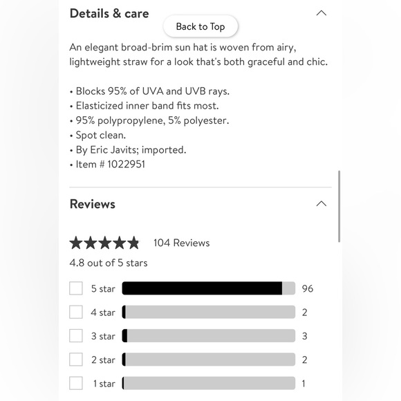 Eric Javits ‘Hampton’ Straw Hat in Black 🖤 EUC! - Picture 9 of 10